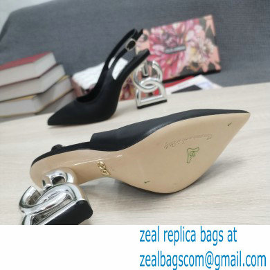 Dolce  &  Gabbana Heel 10.5cm Slingbacks Black with DG Heel 2022